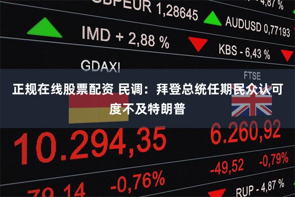 正规在线股票配资 民调：拜登总统任期民众认可度不及特朗普
